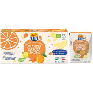 Bevanda a base di arancia, carota, limone