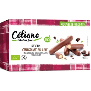 Bastoncini ricoperti di cioccolato al latte