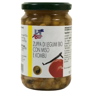 Easyveg zuppa di legumi con miso e kombu