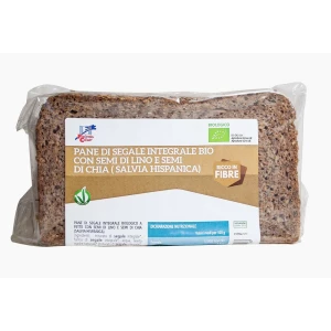 Pane di segale integrale con semi di lino e semi di chia (salvia hispanica)